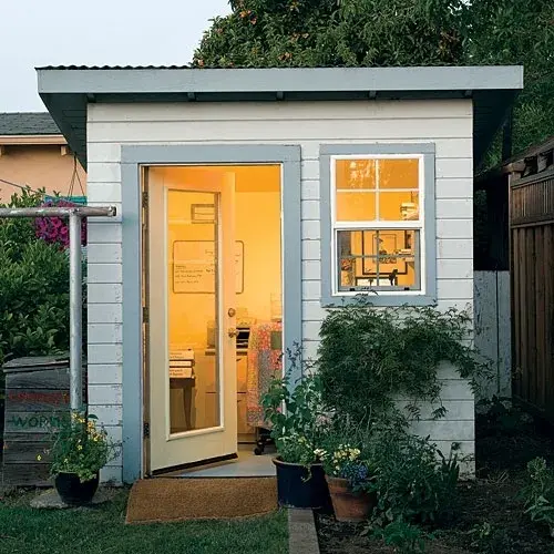 Turn a garden shed into an office
