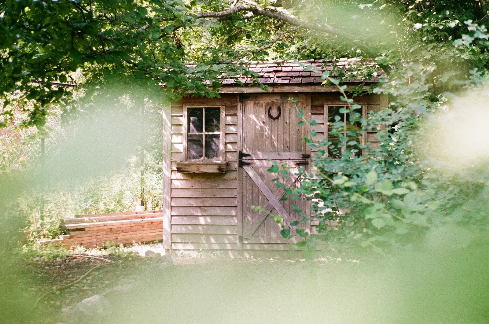 brown wooden shed to update your backyard