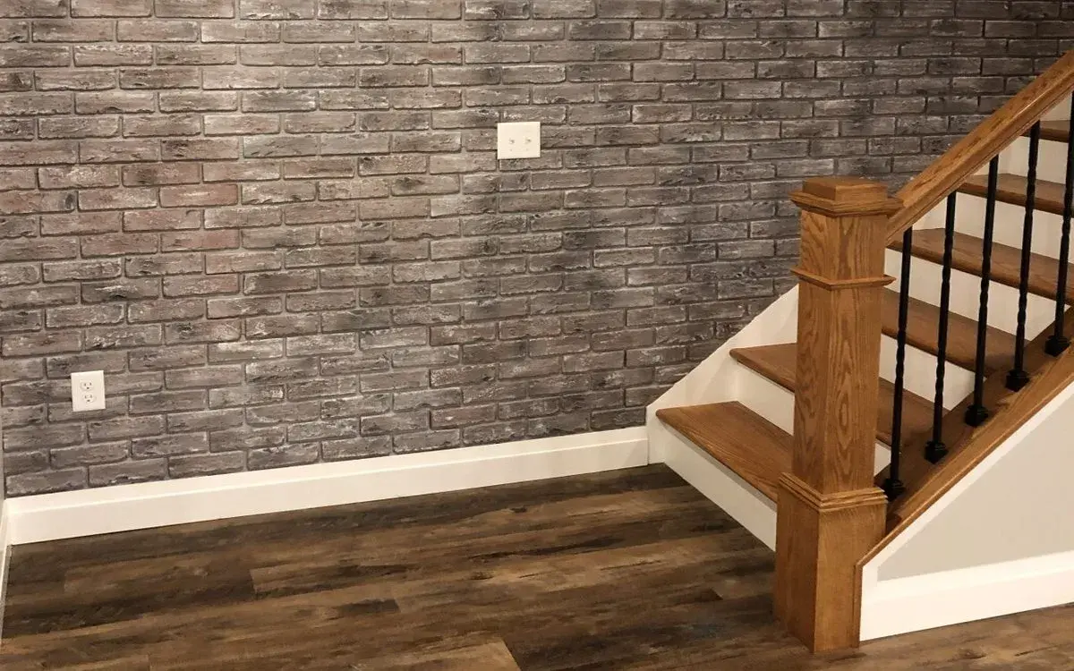 Install faux stone in your entryway