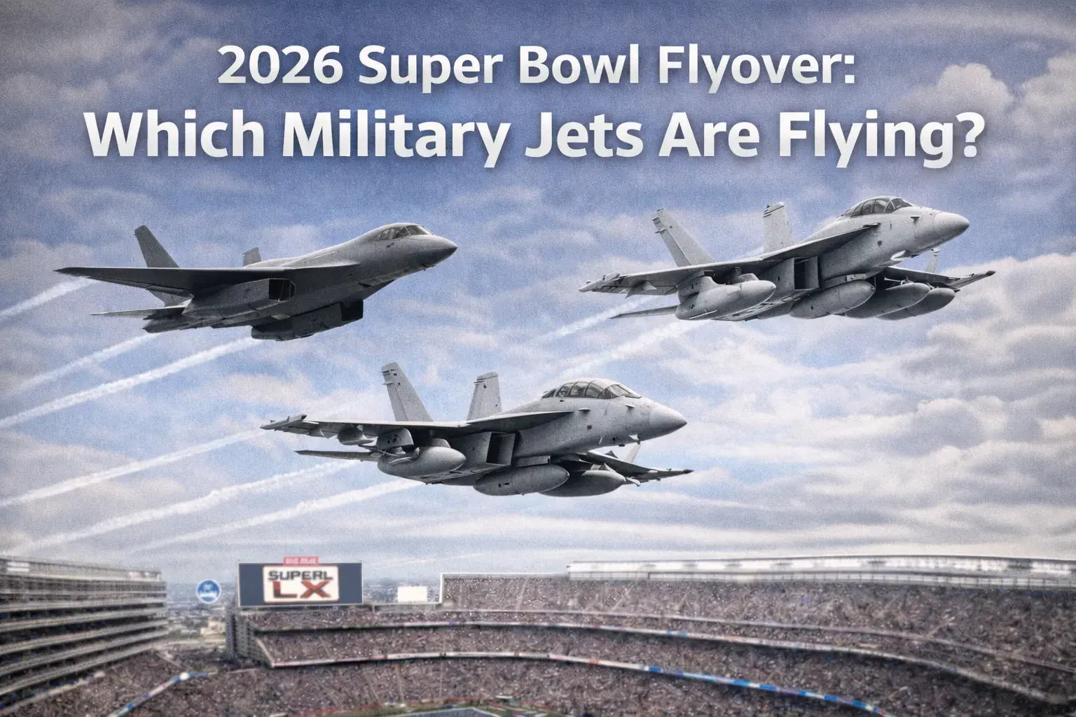 2026 Super Bowl Flyover Which Military Jets are Flying Blog Featured Image