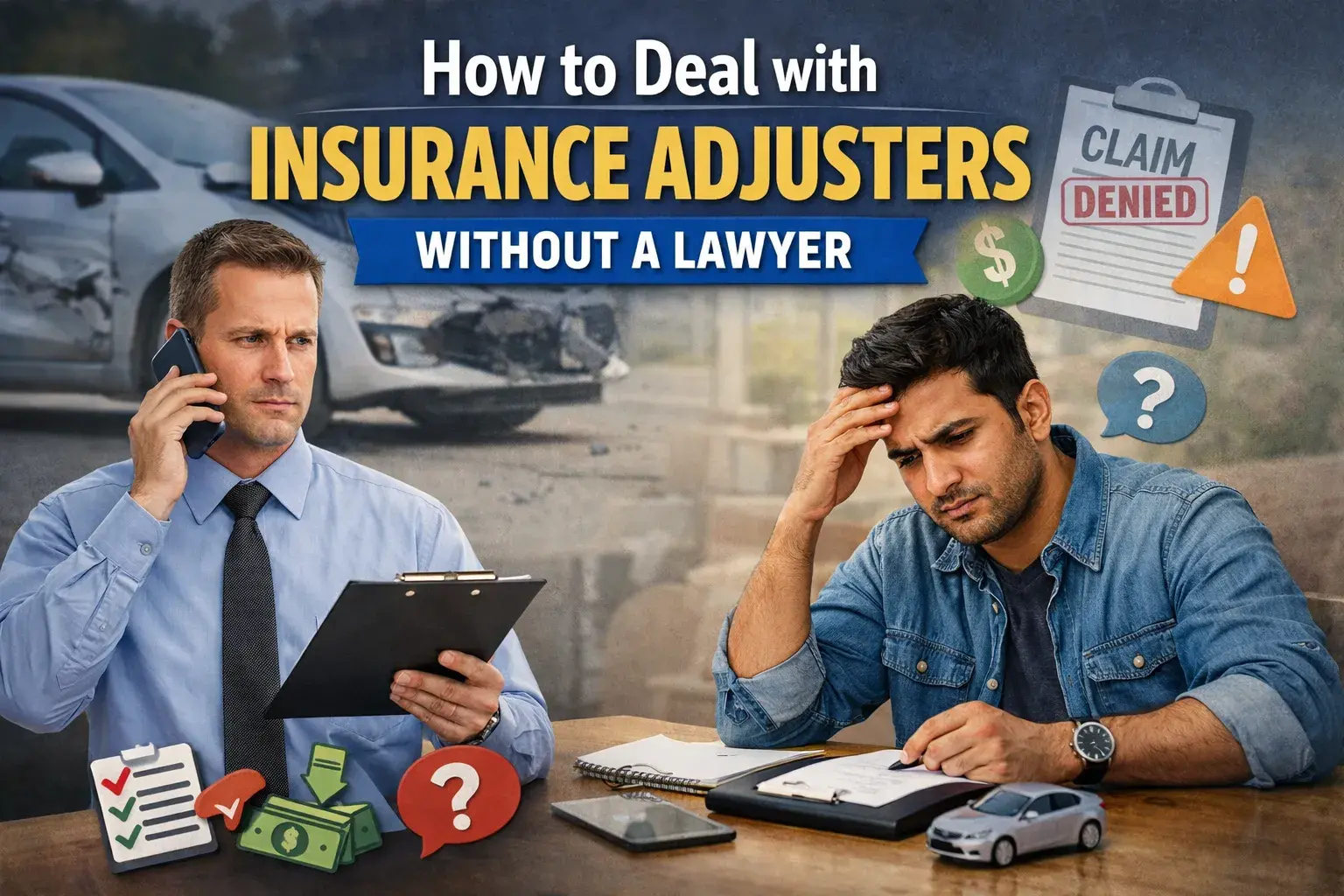 How to Deal with Insurance Adjusters Without a Lawyer Blog Featured Image