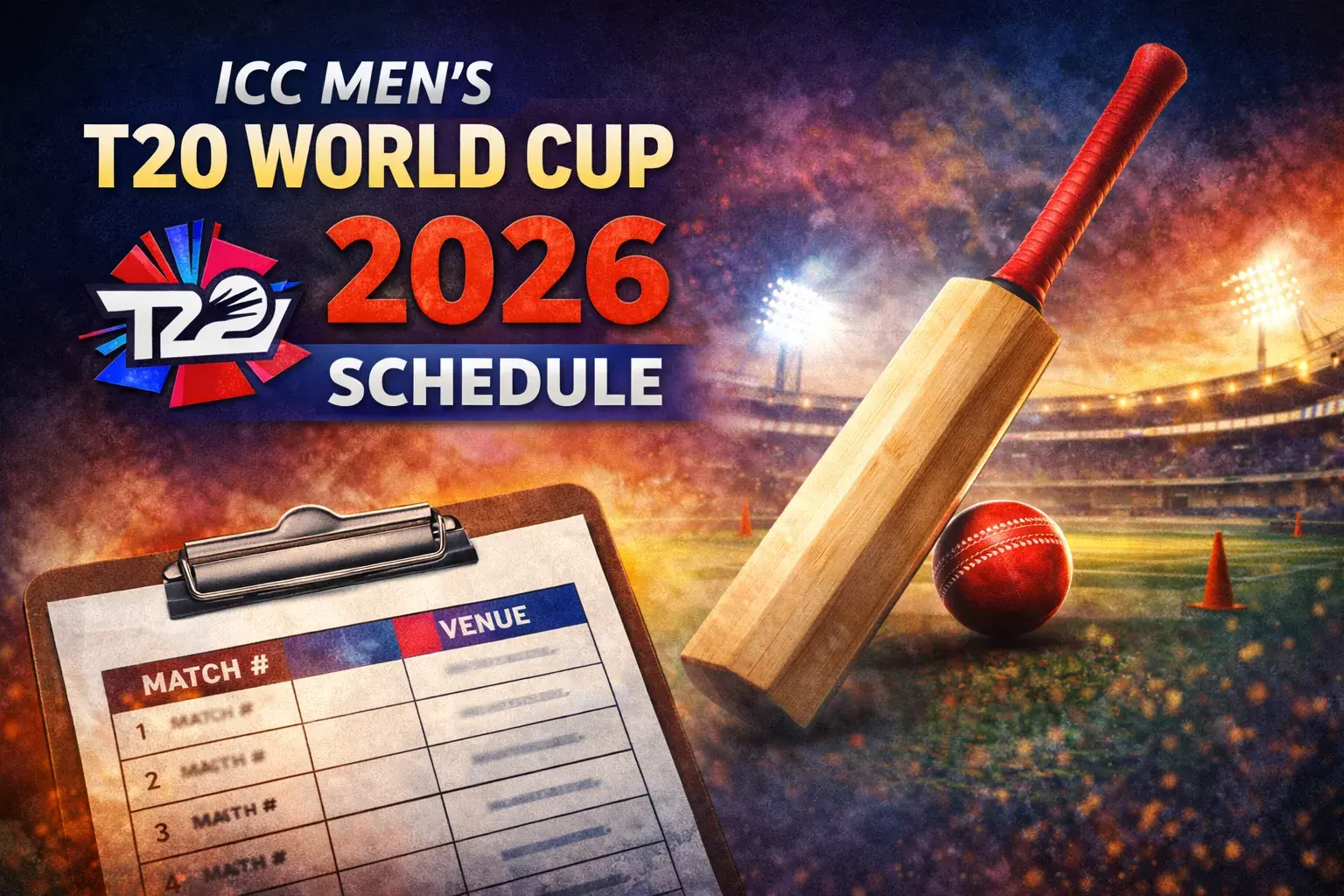 ICC Men's T20 World Cup 2026 Schedule Blog cover Image