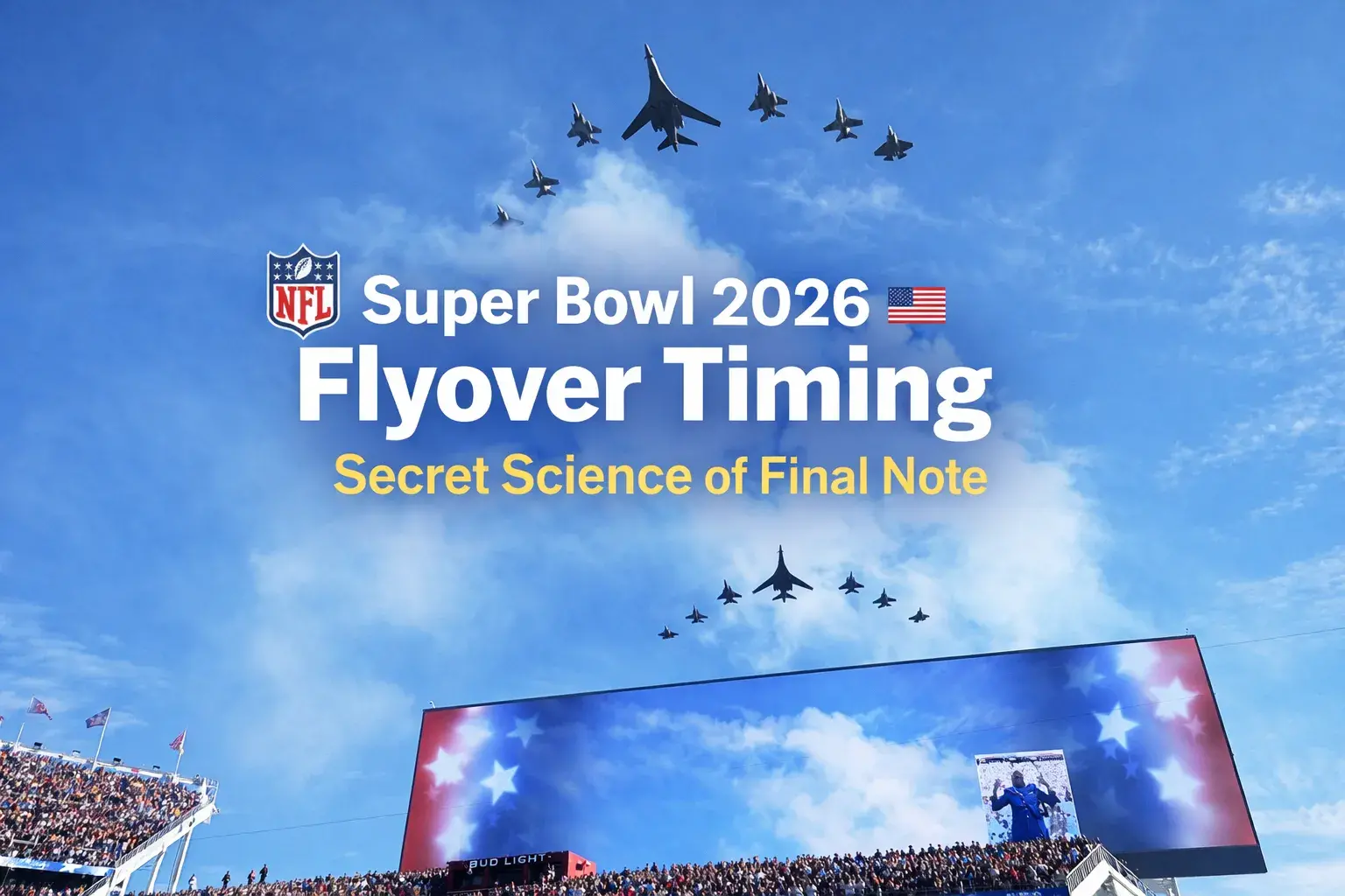 Super Bowl 2026 Flyover Timing Blog featured image