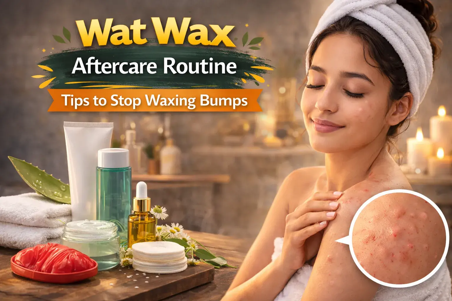 Wat Wax Aftercare Routine Tips to Stop Waxing Bumps Blog Featured Image