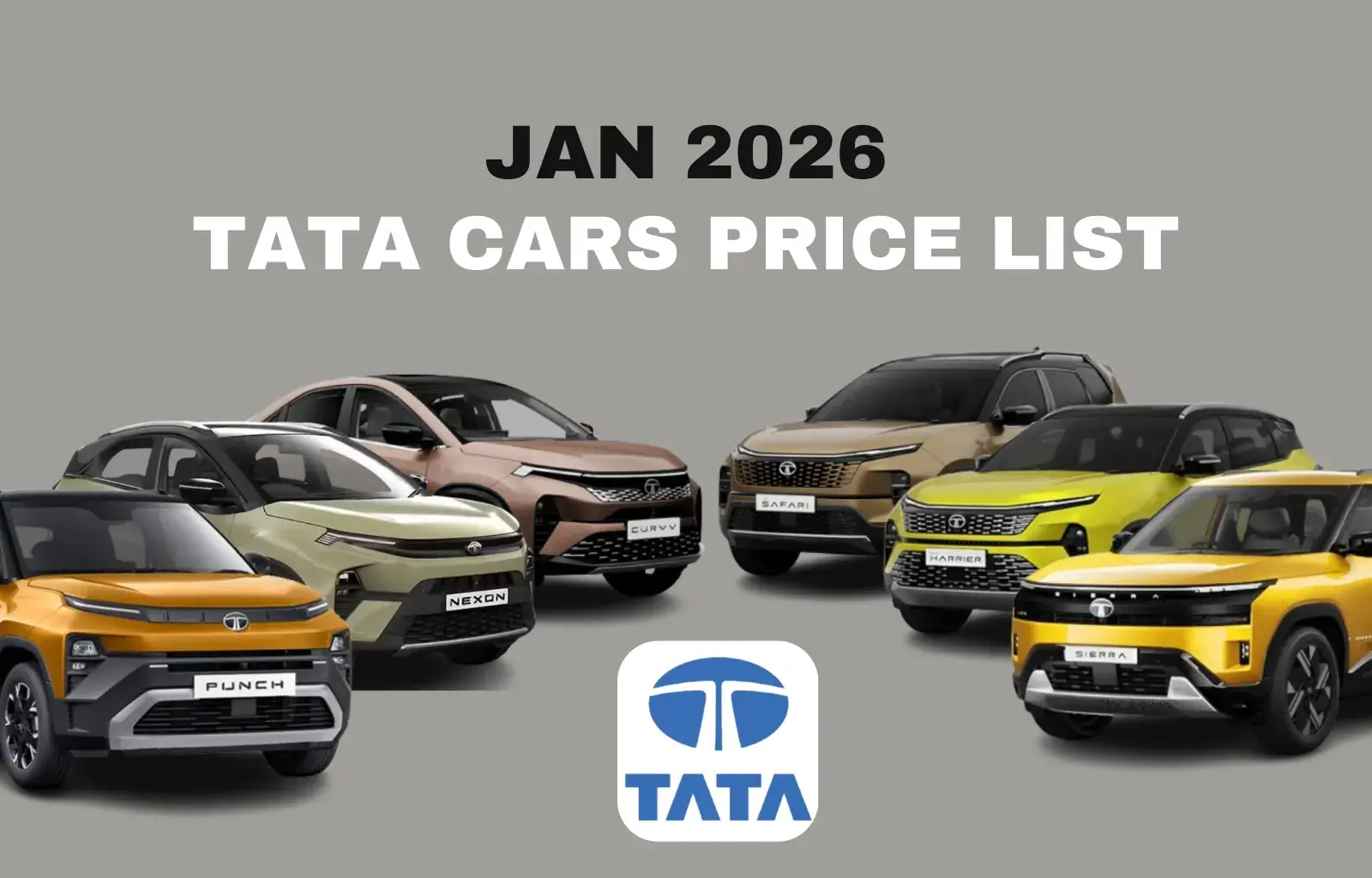 Jan 2026 tata cars price list with CSD Rates