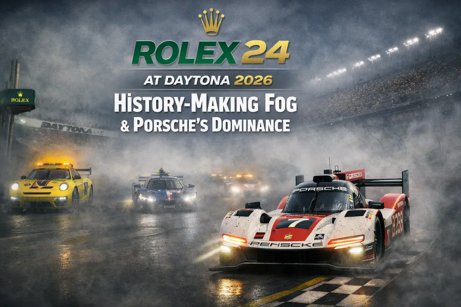 Rolex 24 at Daytona 2026 History-Making Fog and Porsche’s Dominance blog Cover Image