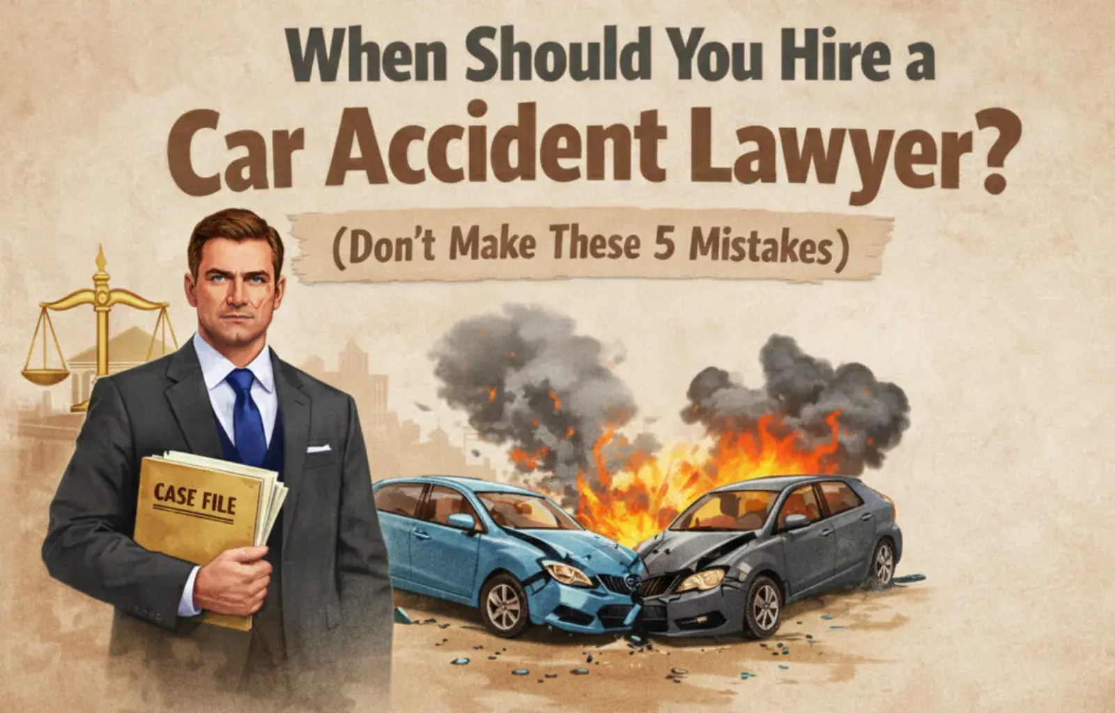 When to Hire a Car Accident Lawyer Blog Featured Image